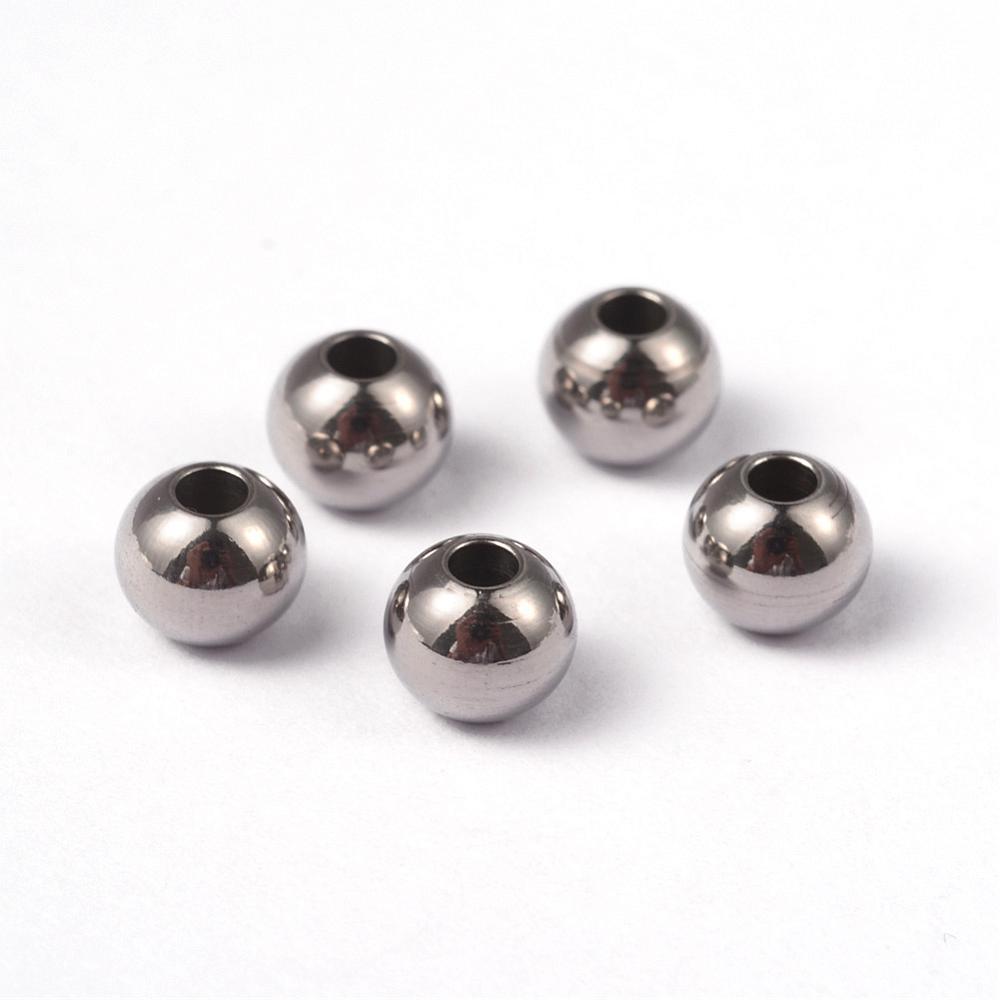 RVS Kralen Ovaal Zilver 6mm - per stuk-Kralen-Kraaltjes van Renate