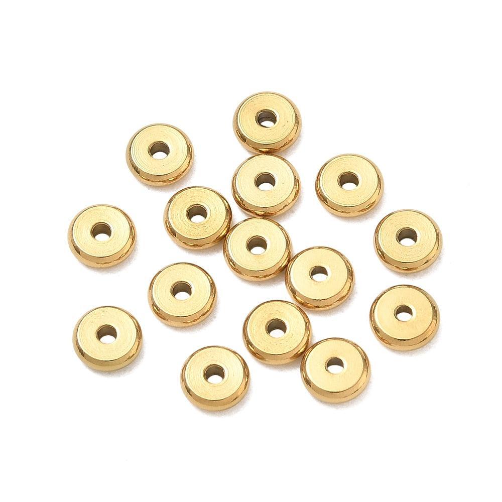 RVS Kralen Rond Goud 5mm - per stuk-Kralen-Kraaltjes van Renate