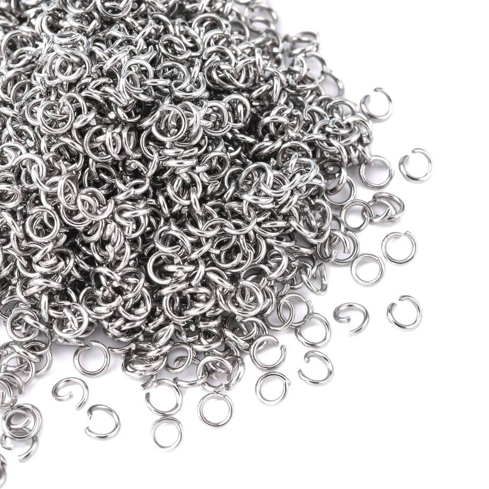 RVS Ringetjes Open Zilver 4x0.7mm - per zakje (100 stuks)-Onderdelen-Kraaltjes van Renate