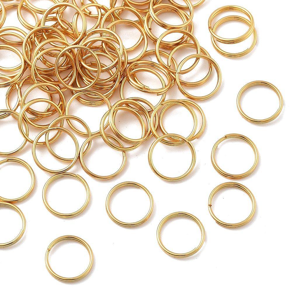 RVS Splitring Ion Plating Goud 10mm - per stuk (kopie)-Onderdelen-Kraaltjes van Renate
