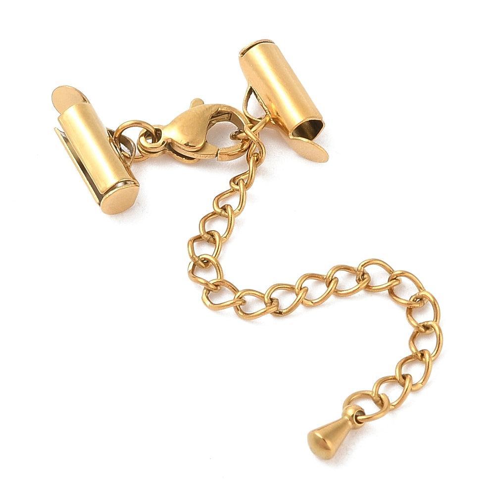 RVS Verlengketting Set Goud 39mm - per set-Kraaltjes van Renate