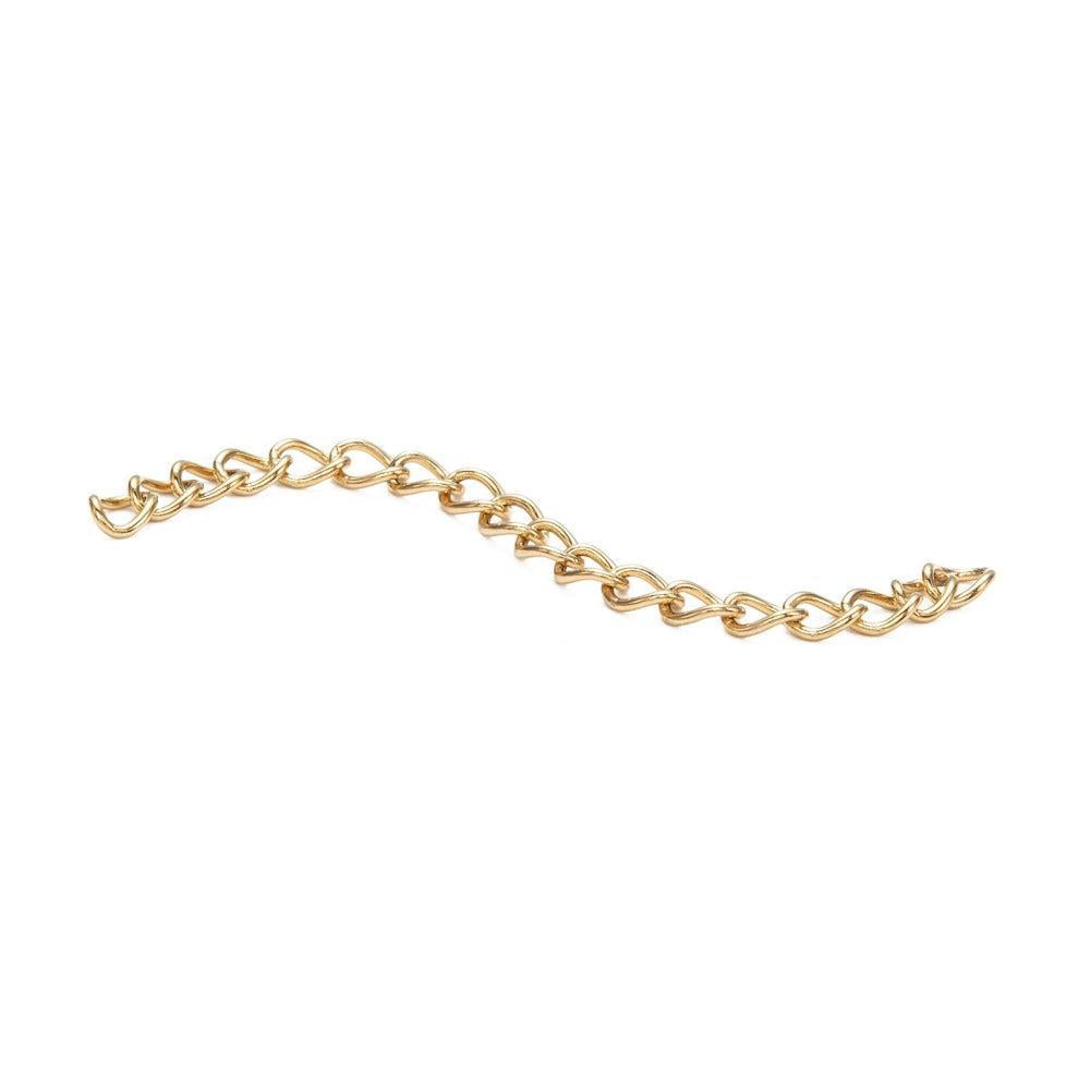 RVS Verlengkettinkje 18K Goud 50mm - per 5 stuks-Sluitingen-Kraaltjes van Renate