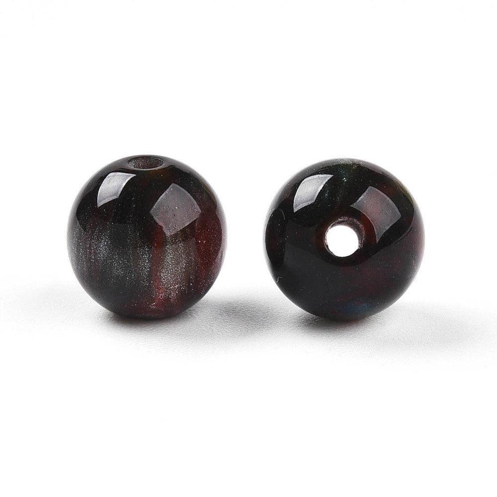 Resin Kralen Rond Multichrome 8mm - per 14 stuks-Kralen-Kraaltjes van Renate
