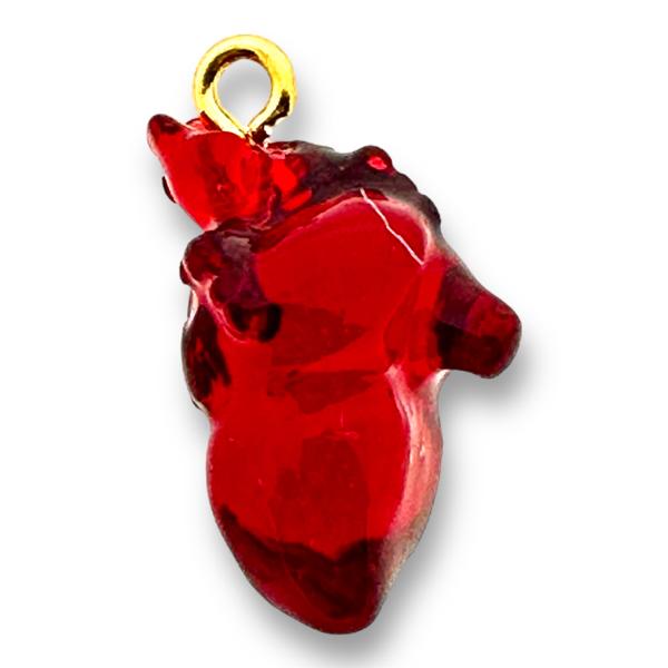 Resin hanger Anatomical Heart- 20x21mm-bedels-Kraaltjes van Renate