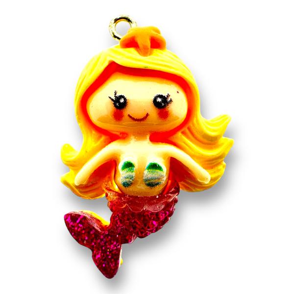 Resin hanger Blonde mermaid - 34x20mm-bedels-Kraaltjes van Renate