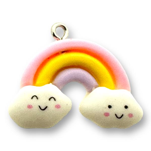 Resin hanger Cloudy Rainbows - 22x25mm-bedels-Kraaltjes van Renate