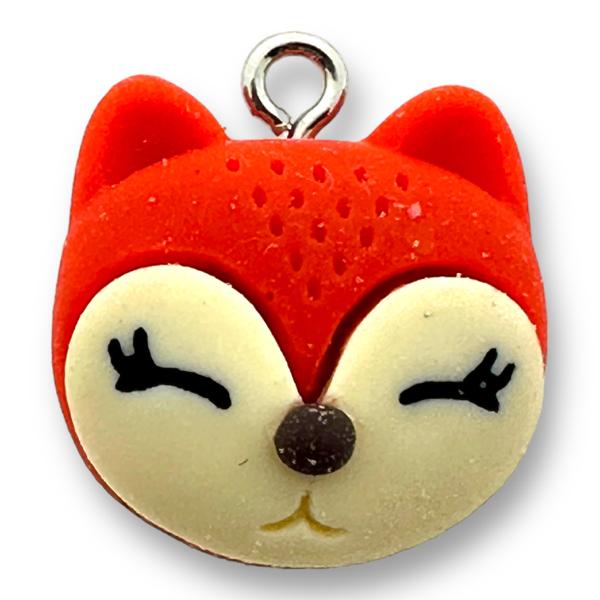 Resin hanger Fox - 19x17mm-bedels-Kraaltjes van Renate