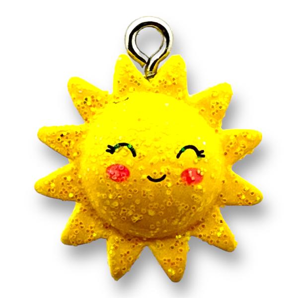 Resin hanger Glitter Sun- 21mm-bedels-Kraaltjes van Renate