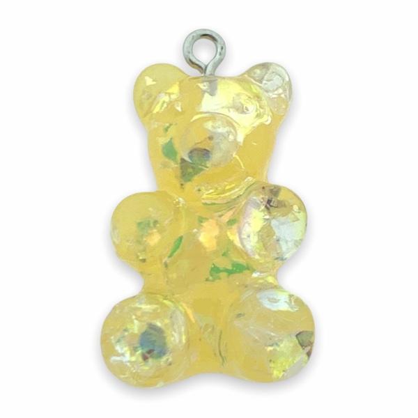 Resin hanger Gummy bear gold-zilver 32x19mm-Kraaltjes van Renate
