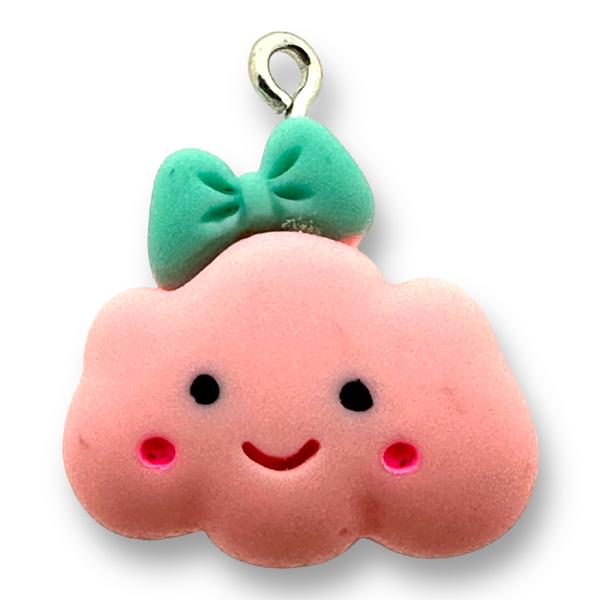 Resin hanger Pink cloud - 24x22mm-bedels-Kraaltjes van Renate