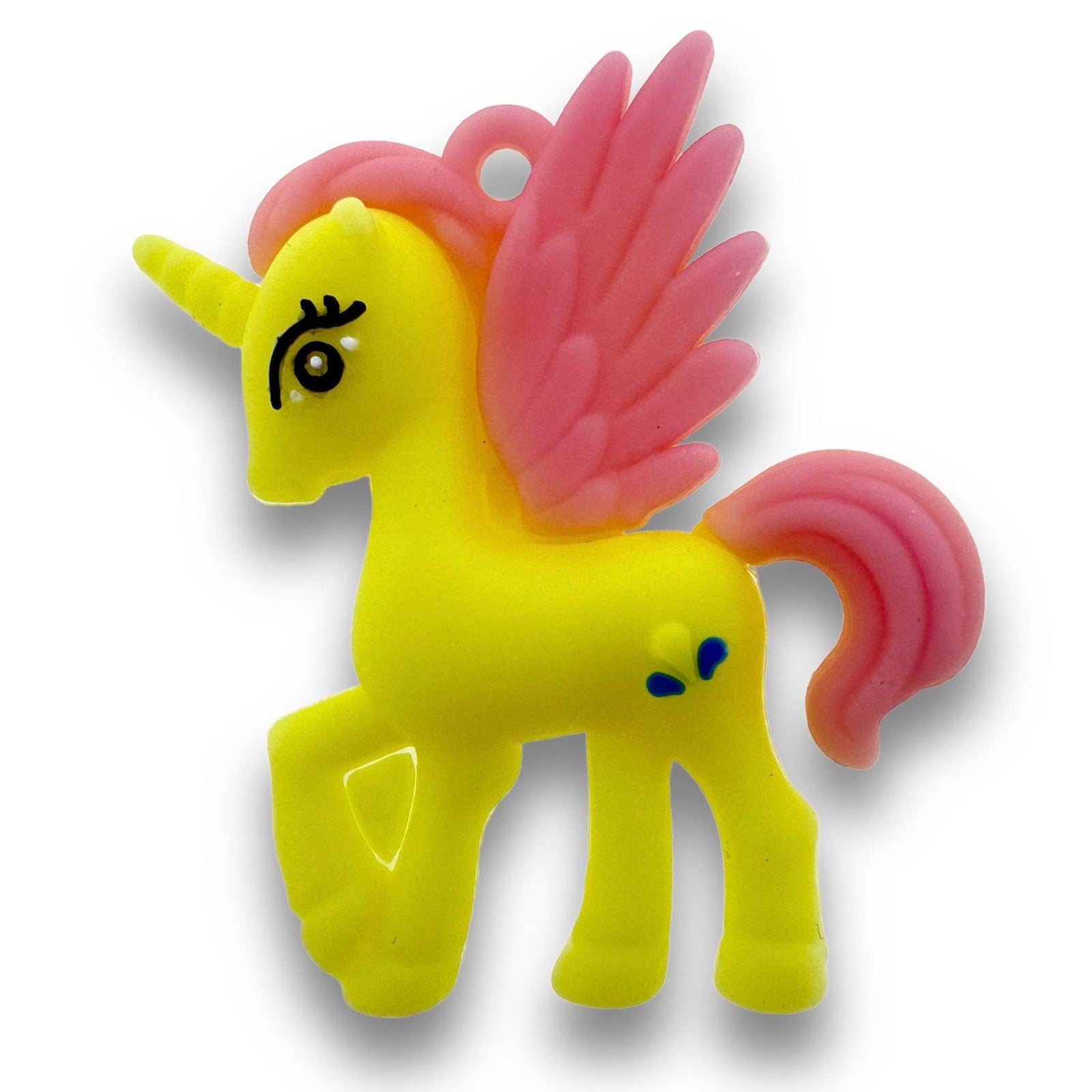 Resin hanger Unicorn champagne yellow 45x40mm - per stuk-bedels-Kraaltjes van Renate