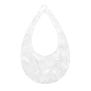Resin hanger druppel Bright white 57x36mm-Kraaltjes van Renate
