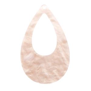 Resin hanger druppel Delicacy rose 57x36mm-Kraaltjes van Renate
