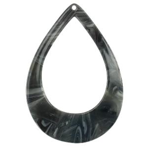 Resin hanger druppel Jeans blue 60x42mm-Kraaltjes van Renate