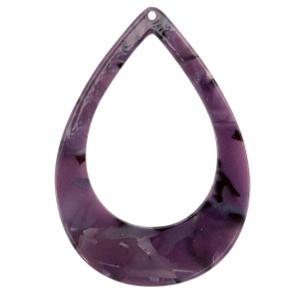 Resin hanger druppel Purple 60x42mm-Kraaltjes van Renate