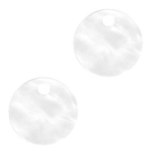 Resin hanger muntje Bright white 12mm-Kraaltjes van Renate