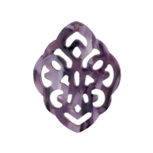 Resin hanger ruit barok Purple 42x32mm-Kraaltjes van Renate