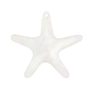 Resin hanger zeester wit 37x40mm-bedels-Kraaltjes van Renate
