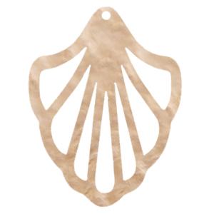 Resin hangers schelp Light semolina beige 41x55mm-Kraaltjes van Renate