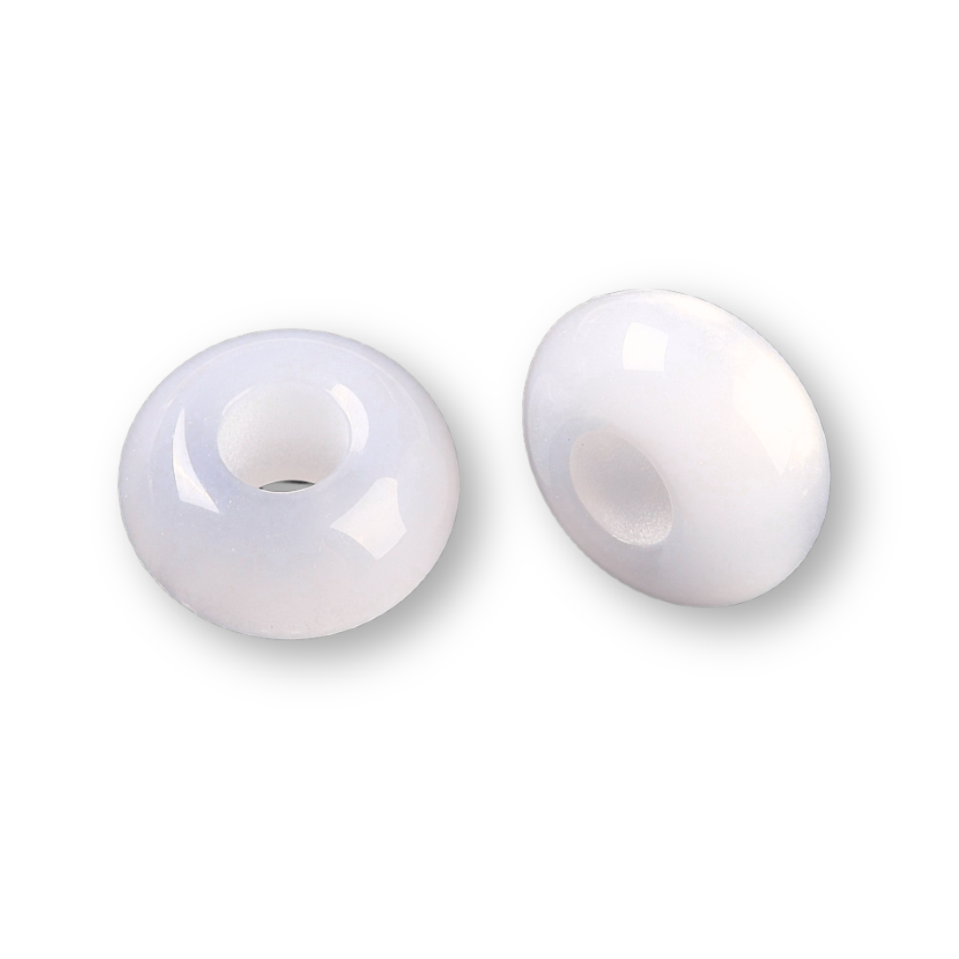 Resin kraal wit 13.5mm - per stuk-Kralen-Kraaltjes van Renate