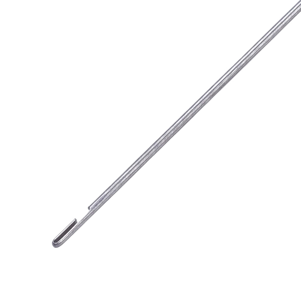 Rijgnaald met Haak Platinakleurig 0.6mm - per stuk-Gereedschap-Kraaltjes van Renate