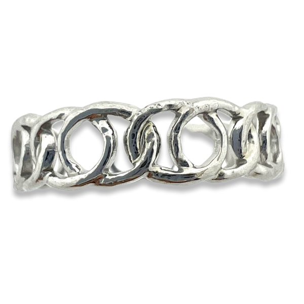 Ring chain zilver stainless steel-Sieraden-Kraaltjes van Renate