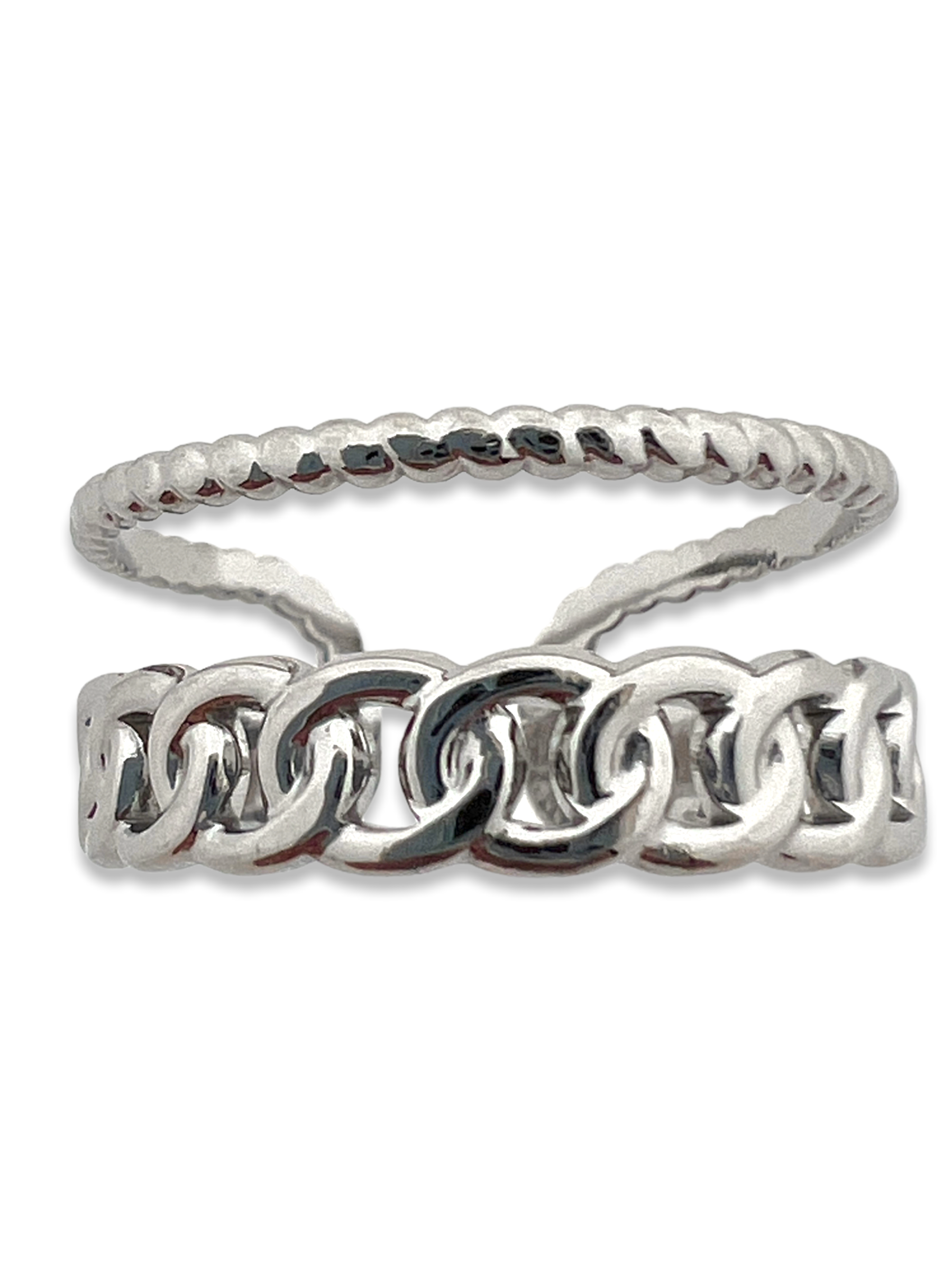 Ring chains zilver stainless steel-Sieraden-Kraaltjes van Renate