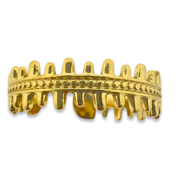 Ring fish bone goud stainless steel-Sieraden-Kraaltjes van Renate