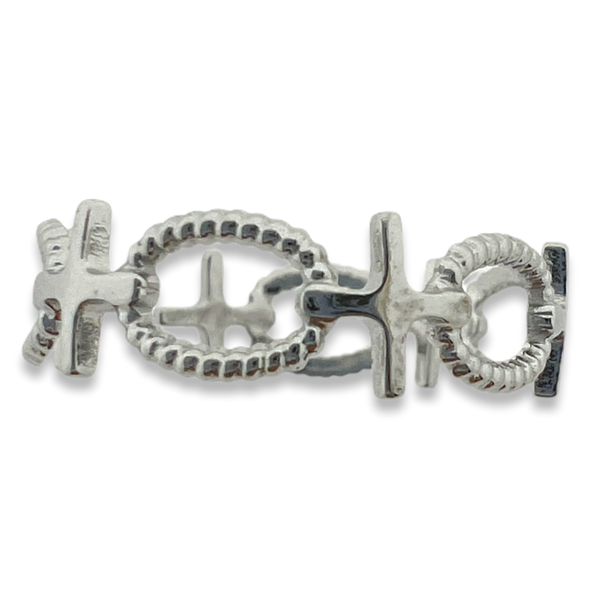 Ring kruisjes zilver stainless steel-Sieraden-Kraaltjes van Renate