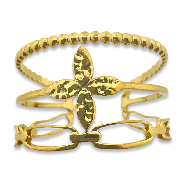 Ring leafs goud stainless steel-Sieraden-Kraaltjes van Renate