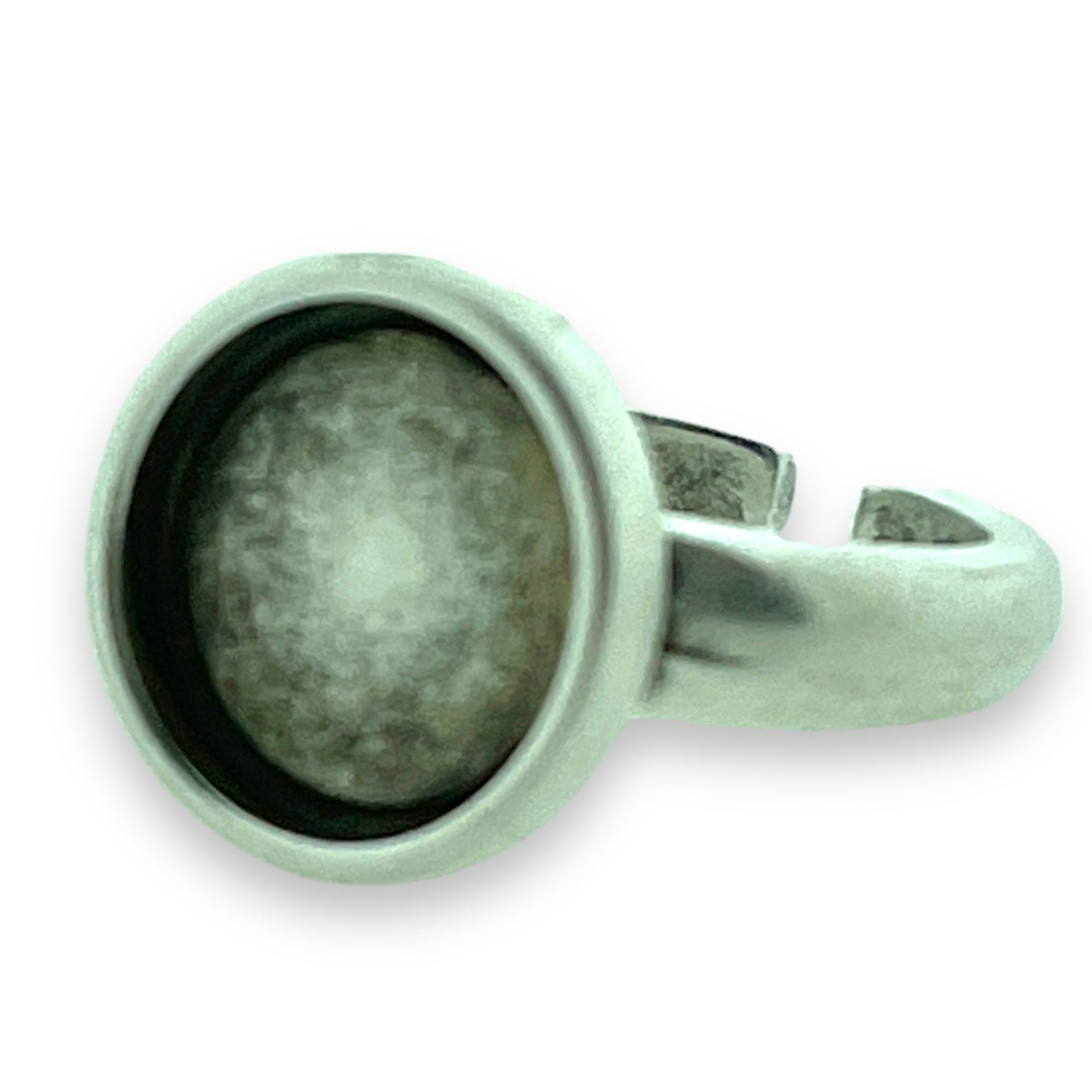 Ring met 12mm setting zilver DQ-Sieraden-Kraaltjes van Renate