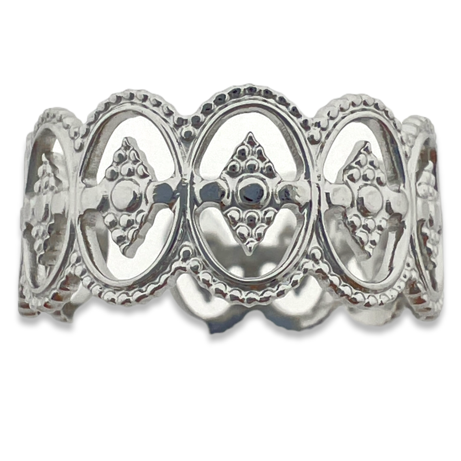 Ring rhombus zilver stainless steel-Sieraden-Kraaltjes van Renate