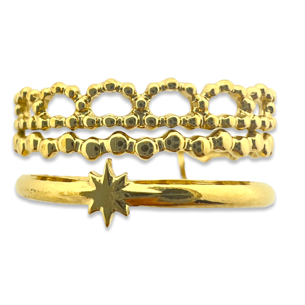 Ring star goud stainless steel-Sieraden-Kraaltjes van Renate