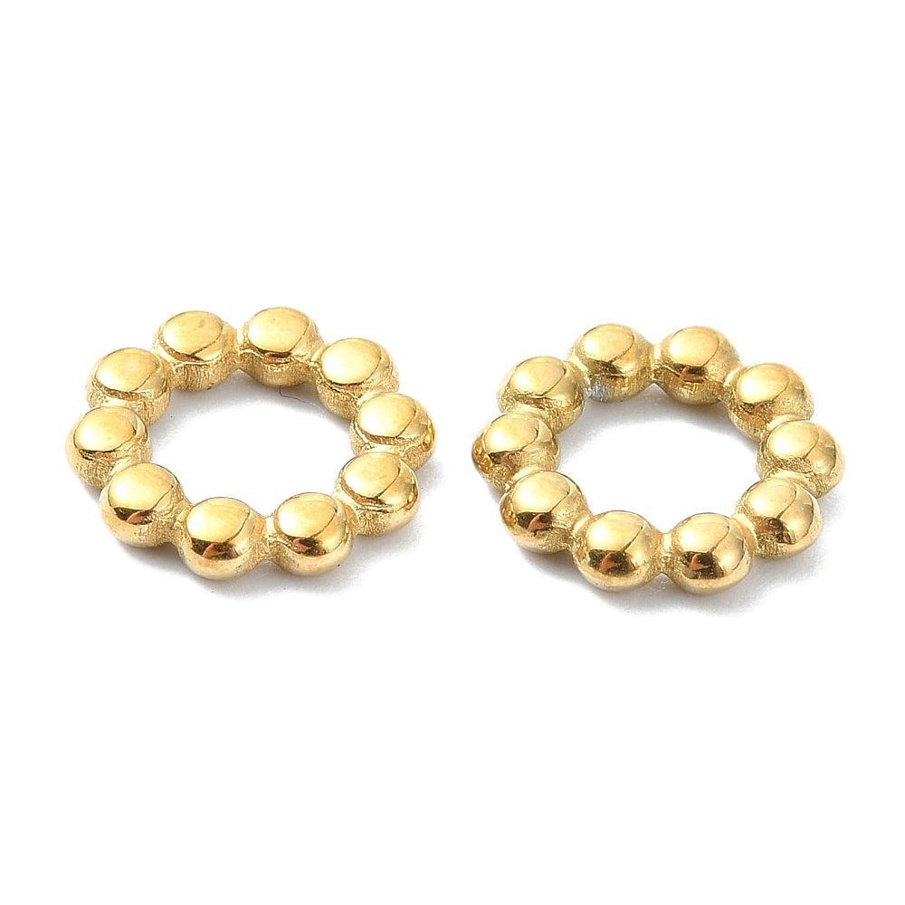 RVS Onderdeel Bolletjes Ring Goud 6mm - per stuk-Onderdelen-Kraaltjes van Renate