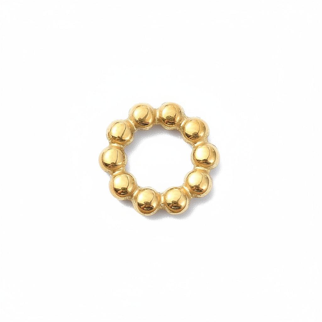 RVS Onderdeel Bolletjes Ring Goud 6mm - per stuk-Onderdelen-Kraaltjes van Renate