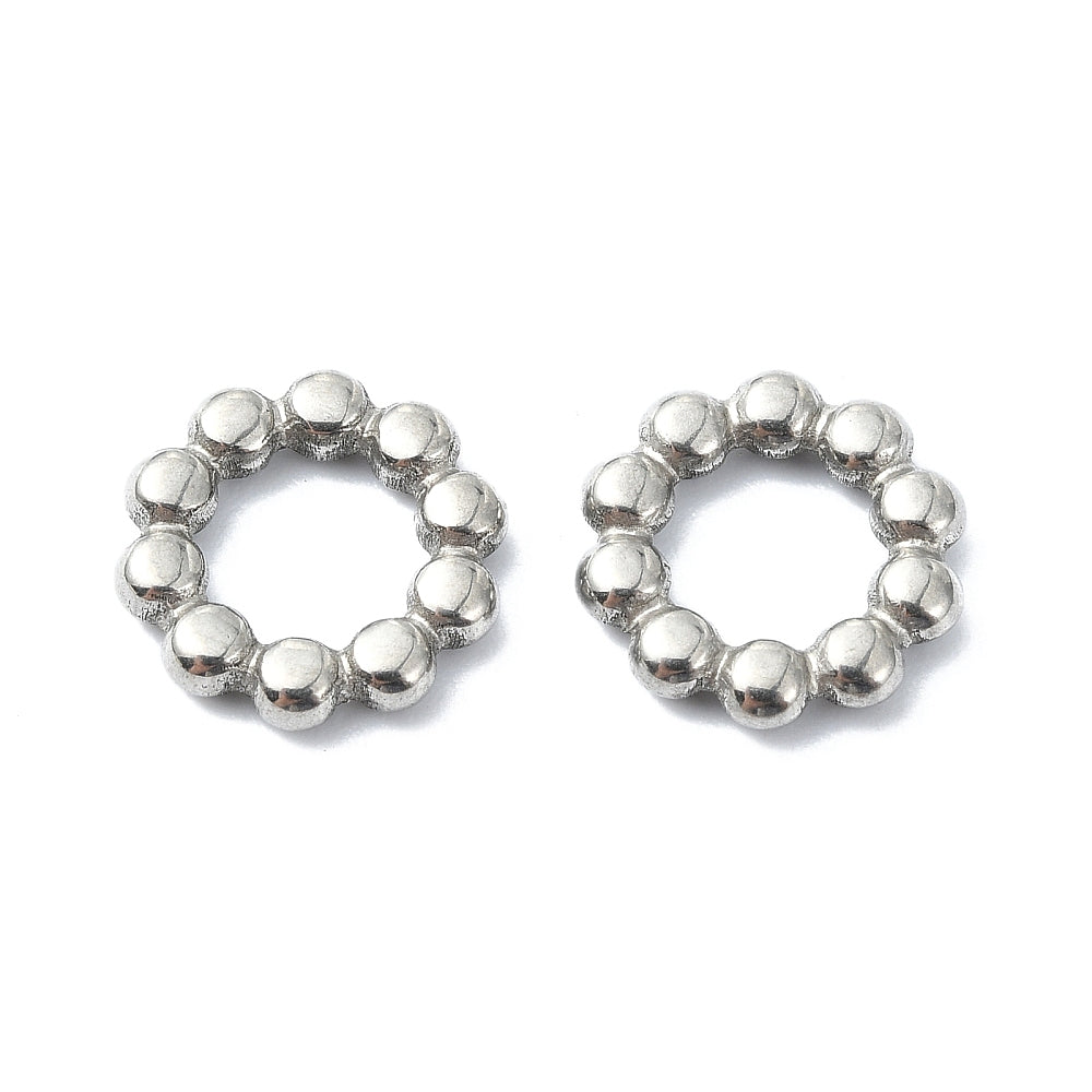 RVS Onderdeel Bolletjes Ring Zilver 6mm - per stuk-Onderdelen-Kraaltjes van Renate