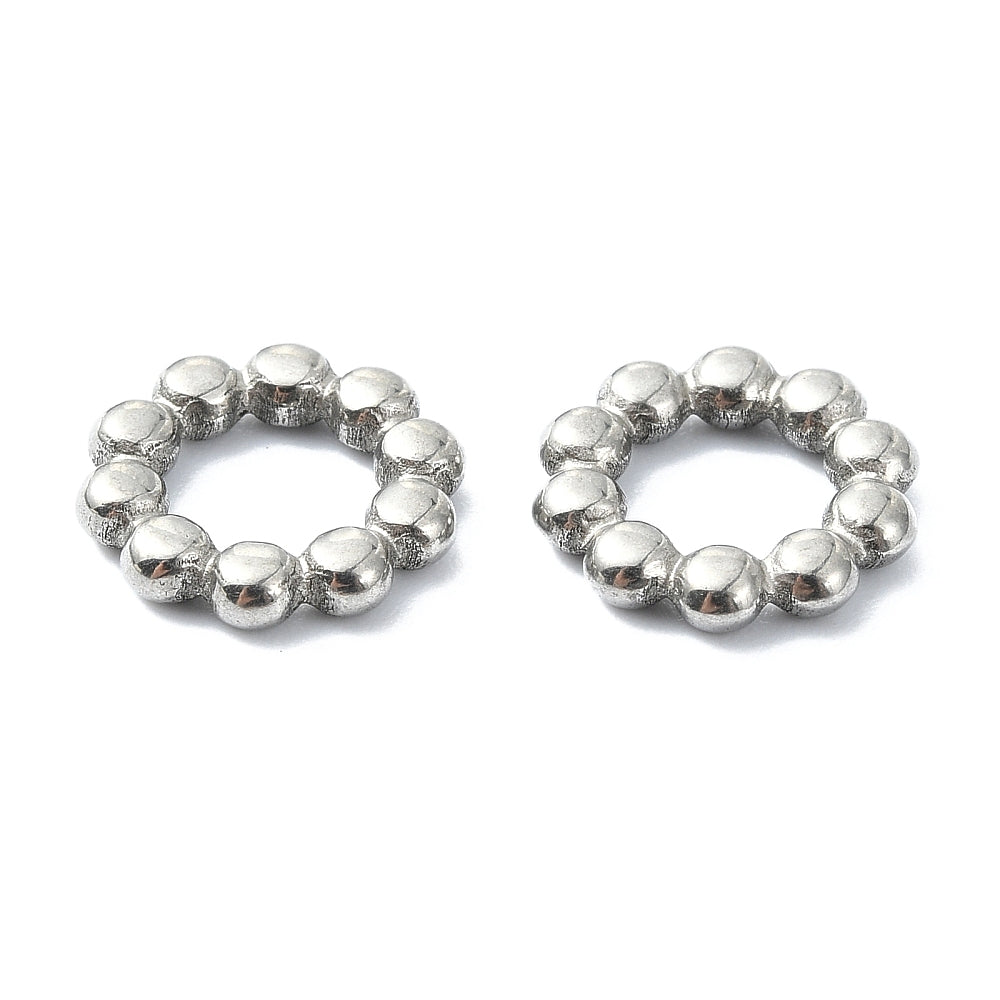 RVS Onderdeel Bolletjes Ring Zilver 6mm - per stuk-Onderdelen-Kraaltjes van Renate
