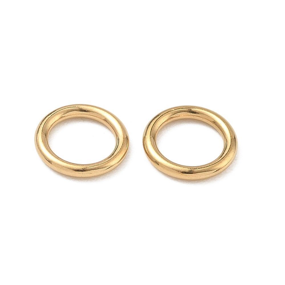Ringetje Gesloten Premium RVS Goud 10x1.5mm - per stuk-Onderdelen-Kraaltjes van Renate