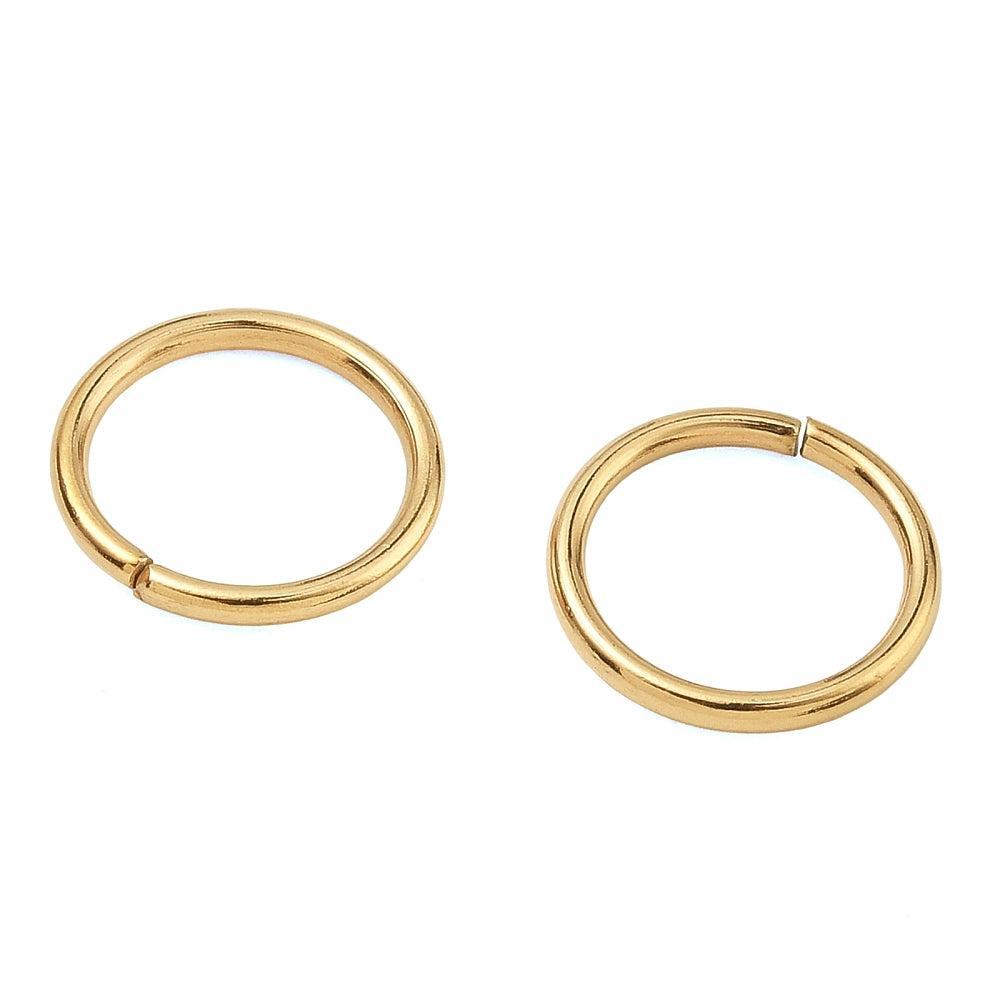 Ringetje Gesloten Premium RVS Goud 14x1.5mm - per stuk-Onderdelen-Kraaltjes van Renate