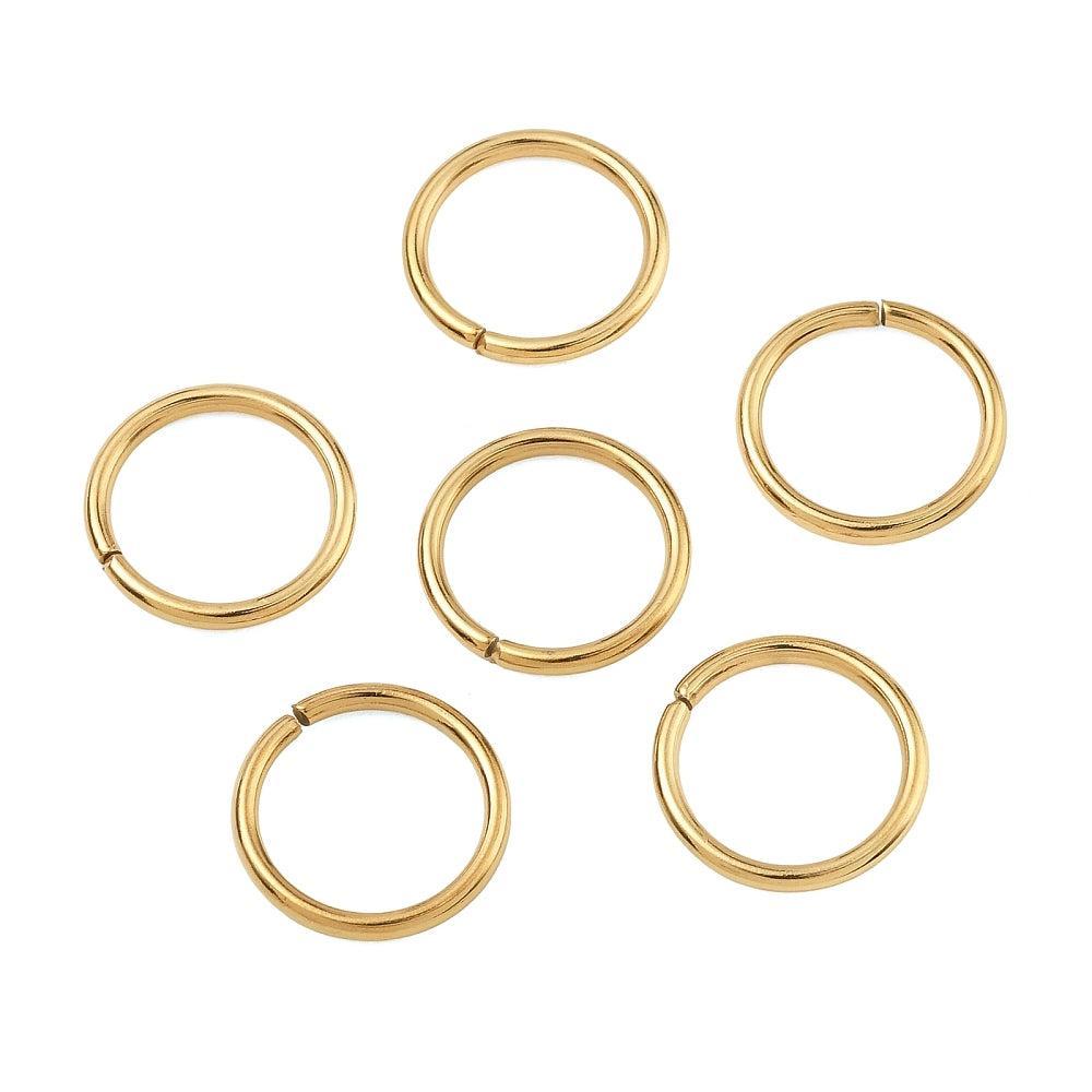 Ringetje Gesloten Premium RVS Goud 14x1.5mm - per stuk-Onderdelen-Kraaltjes van Renate