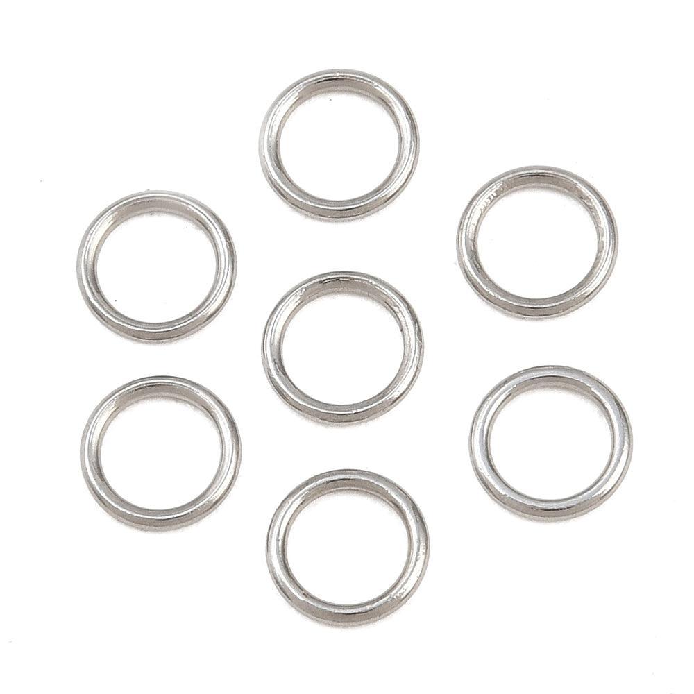 Ringetje Gesloten RVS Staalkleur 6mm - per stuk-Onderdelen-Kraaltjes van Renate