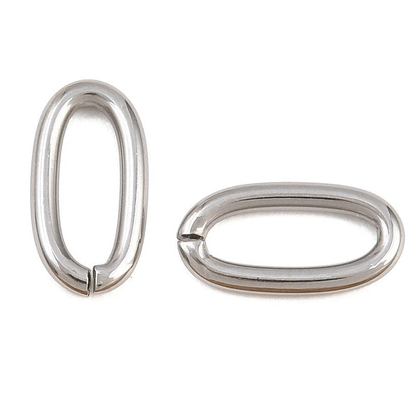 Ringetje Open Ovaal RVS Staalkleur 11.5x6x1.5mm - per stuk-Onderdelen-Kraaltjes van Renate