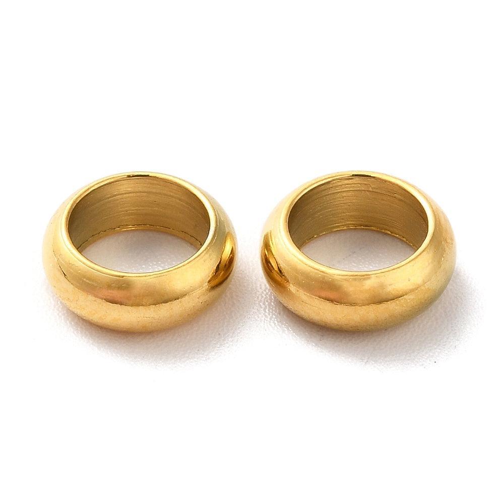 Ringetje dicht goud Premium RVS 8mm- per stuk-Onderdelen-Kraaltjes van Renate