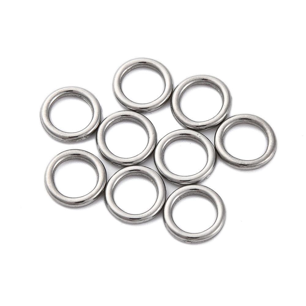 Ringetje dicht zilver RVS 10mm- per stuk-Onderdelen-Kraaltjes van Renate