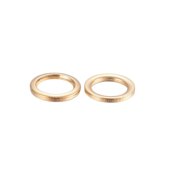 Ringetje gesloten RVS goud 10x1mm-bedels-Kraaltjes van Renate
