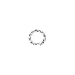 Ringetje twisted RvS zilver 8x1,2mm-ringetjes-Kraaltjes van Renate