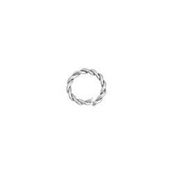 Ringetje twisted RvS zilver 8x1,2mm-ringetjes-Kraaltjes van Renate