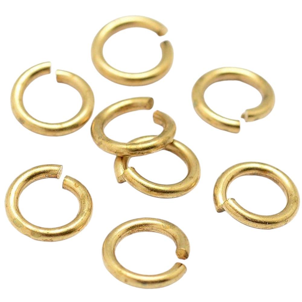 Ringetjes goud messing 5x1mm - 35 stuks-Onderdelen-Kraaltjes van Renate