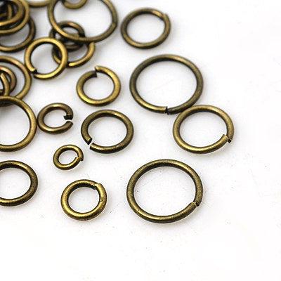 Ringetjes Brons Mix 4-10x1mm - ±10gram-onderdelen-Kraaltjes van Renate