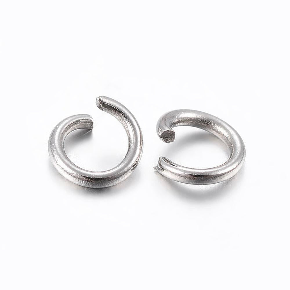 Ringetjes RVS Zilver 3x0.6mm - 50 stuks-Bedels-Kraaltjes van Renate